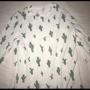 Forever 21 long sleeve cactus shirt